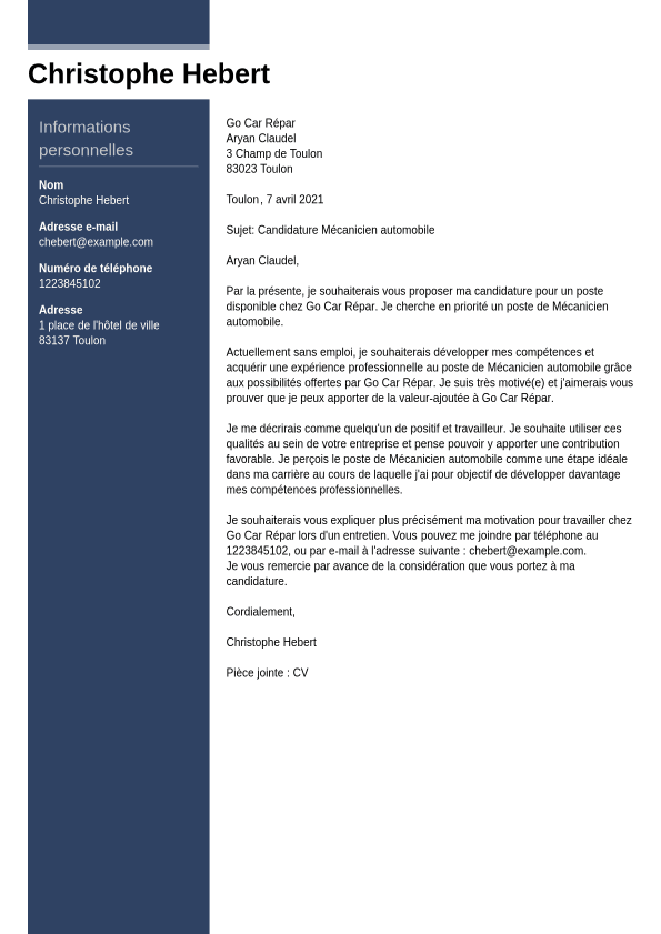 Modèle Lettre 2