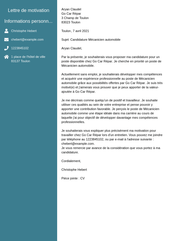 Modèle Lettre 3