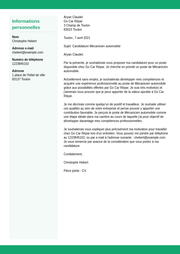 Modèle Lettre 5