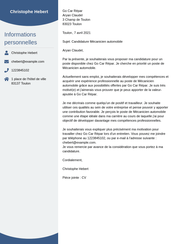 Modèle Lettre 6